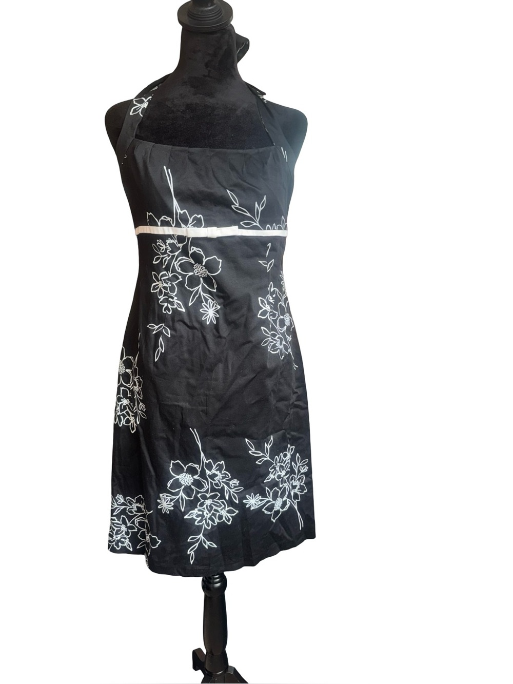 VTG y2k White House black market made in USA black and white dress size 6
